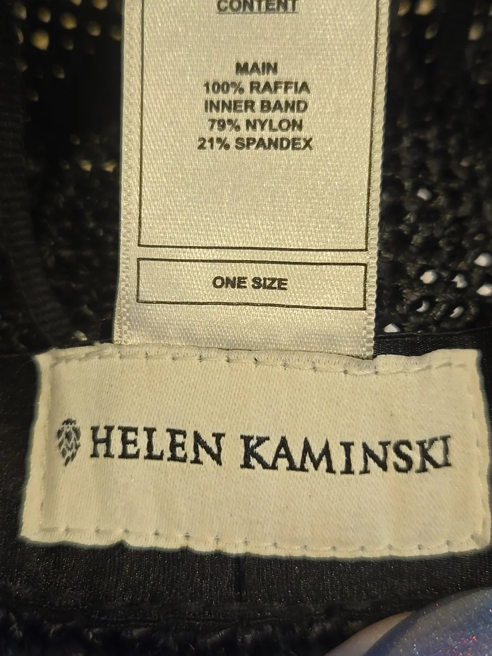 New Helen Kaminski Black Charcoal Polka Dot Raffia Straw Beret - Picture 6 of 8